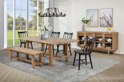 Middleton 6-piece Extension Leaf Dining Set Brown and Black - 108540-S6B