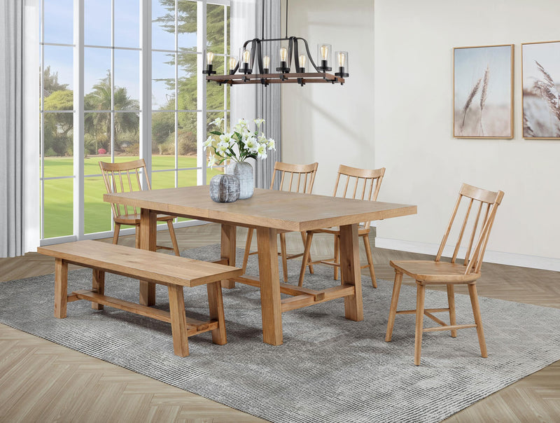 Middleton 6-piece Extension Leaf Dining Set Natural Brown - 108540-S6N