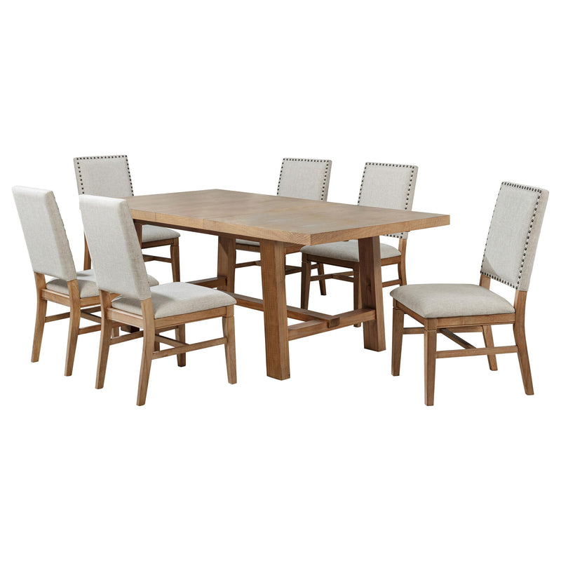 Middleton 7-piece Extension Leaf Dining Set Brown and Beige - 108540-S7