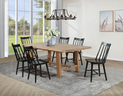Middleton 7-piece Extension Leaf Dining Set Brown and Black - 108540-S7B