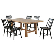 Middleton 7-piece Extension Leaf Dining Set Brown and Black - 108540-S7B
