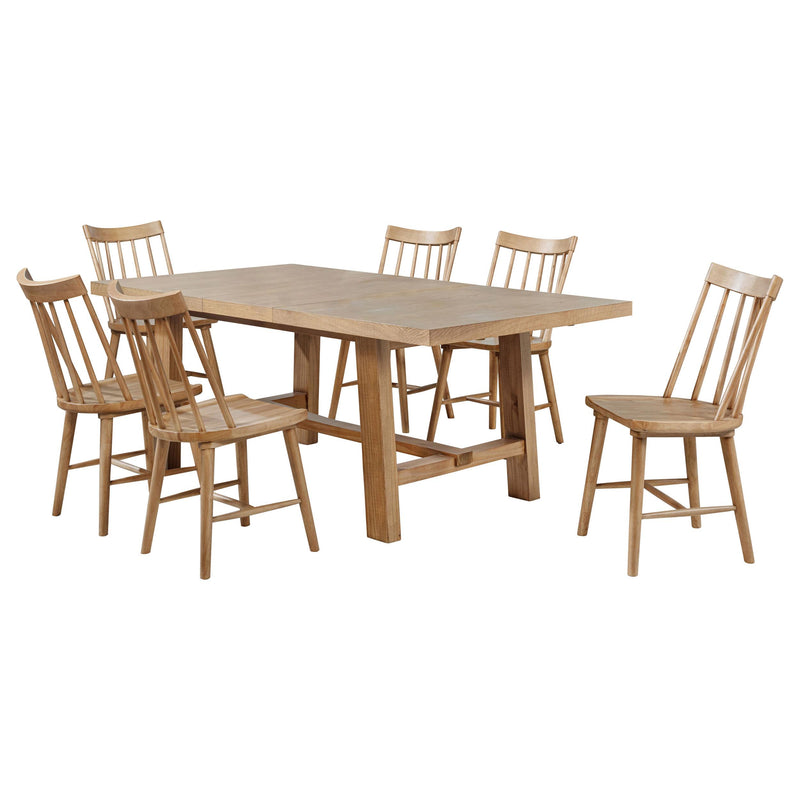 Middleton 7-piece Extension Leaf Dining Set Natural Brown - 108540-S7N