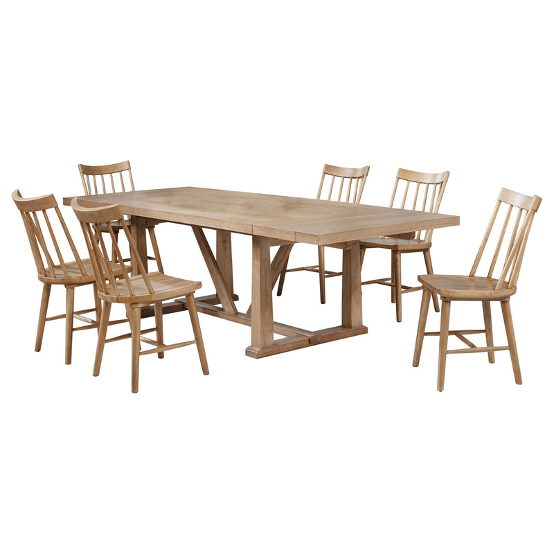 Middleton 7-piece Extension Leaf Dining Set Natural Brown - 108541-S7N
