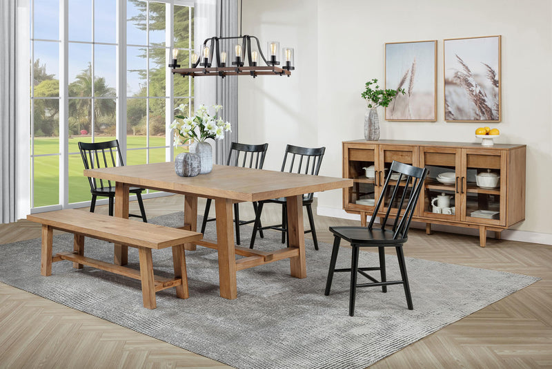 Middleton 76-inch Extension Leaf Dining Table Natural Brown - 108540