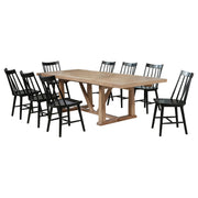 Middleton 9-piece Extension Leaf Dining Set Brown and Black - 108541-S9B