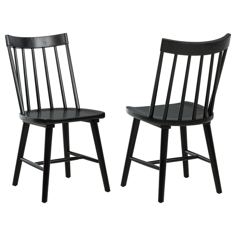Middleton Solid Wood Dining Side Chair Black (Set of 2) - 108546BLK