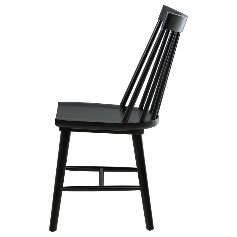 Middleton Solid Wood Dining Side Chair Black (Set of 2) - 108546BLK