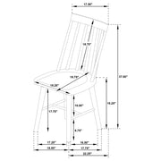 Middleton Solid Wood Dining Side Chair Brown (Set of 2) - 108546NAT