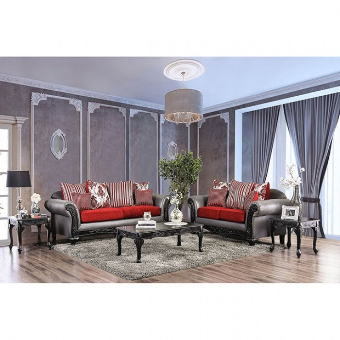 Midleton Gray/Red/Black Sofa - SM7440-SF