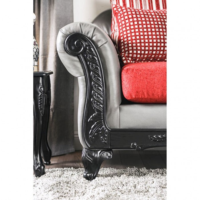 Midleton Gray/Red/Black Sofa - SM7440-SF