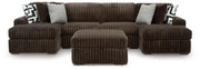 Midnight-Madness 3-Piece Double Chaise Sectional and Ottoman - 98104U8