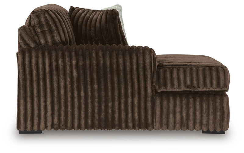 Midnight-Madness 3-Piece Double Chaise Sectional and Ottoman - 98104U8