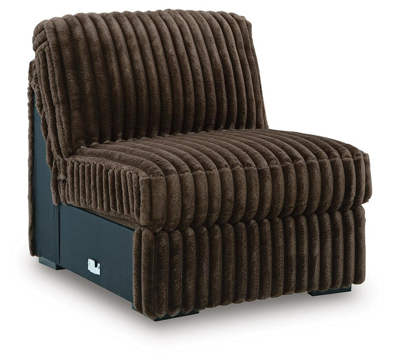 Midnight-Madness 3-Piece Sectional, Oversized Chair and Ottoman - 98104U10