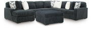 Midnight-Madness 4-Piece Sectional and Ottoman - 98105U5