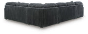 Midnight-Madness 4-Piece Sectional and Ottoman - 98105U5