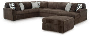 Midnight-Madness 4-Piece Sectional and Oversized Accent Ottoman - 98104U5