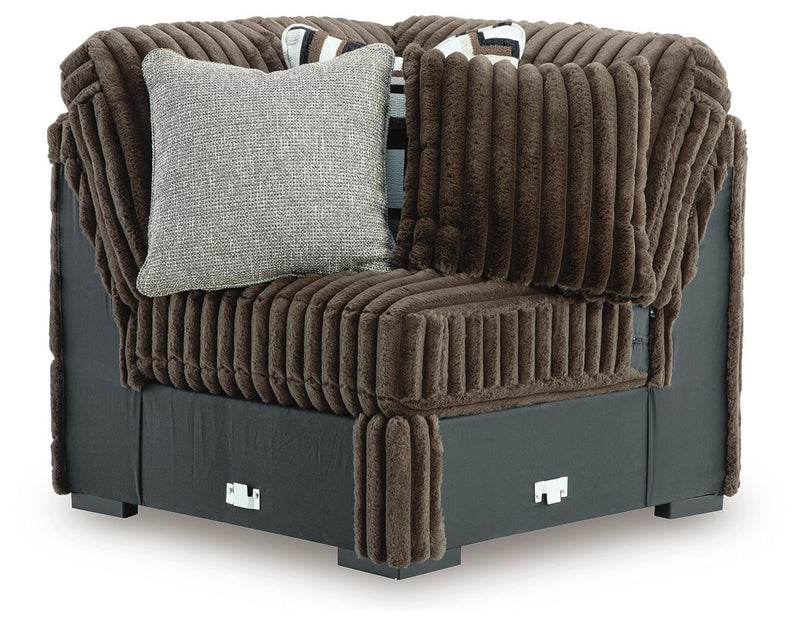 Midnight-Madness 4-Piece Sectional and Oversized Chair - 98104S27