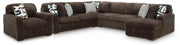 Midnight-Madness 4-Piece Sectional and Oversized Chair - 98104S27