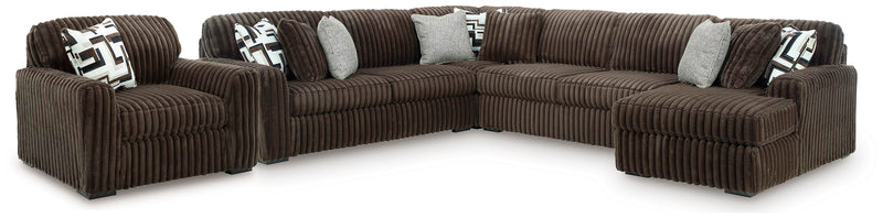 Midnight-Madness 4-Piece Sectional and Oversized Chair - 98104S27