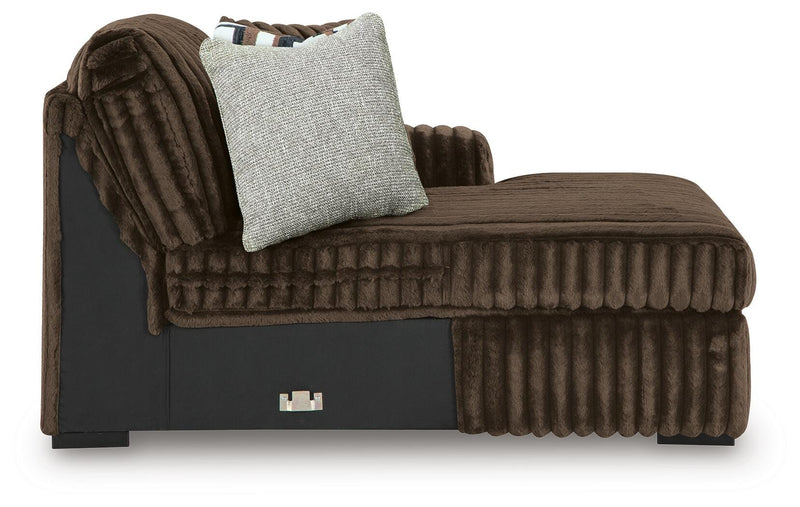 Midnight-Madness 4-Piece Sectional and Oversized Chair - 98104S27
