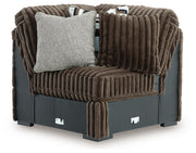 Midnight-Madness 4-Piece Sectional with Chaise, Oversized Chair and Ottoman - 98104U6