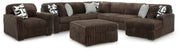 Midnight-Madness 4-Piece Sectional with Chaise, Oversized Chair and Ottoman - 98104U6