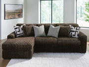 Midnight-Madness Chocolate 2-Piece Sectional Sofa with Chaise - 98104S1