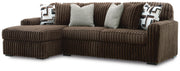 Midnight-Madness Chocolate 2-Piece Sectional Sofa with Chaise - 98104S1