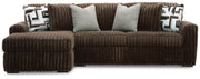 Midnight-Madness Chocolate 2-Piece Sectional Sofa with Chaise - 98104S1