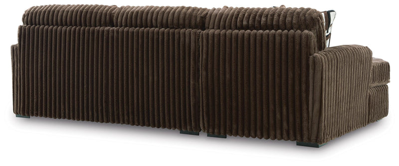 Midnight-Madness Chocolate 2-Piece Sectional Sofa with Chaise - 98104S1