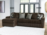 Midnight-Madness Chocolate 2-Piece Sectional Sofa with Chaise - 98104S1