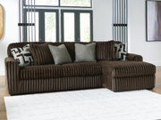 Midnight-Madness Chocolate 2-Piece Sectional Sofa with Chaise - 98104S2