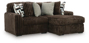 Midnight-Madness Chocolate 2-Piece Sectional with Chaise - 98104S14