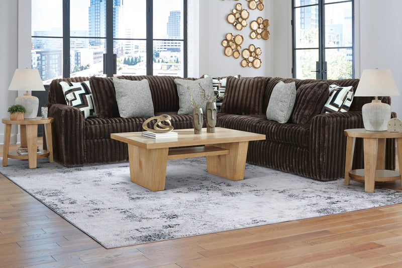 Midnight-Madness Chocolate 3-Piece Sectional - 98104S6
