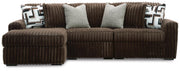 Midnight-Madness Chocolate 3-Piece Sectional with Chaise - 98104S15