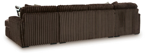 Midnight-Madness Chocolate 3-Piece Sectional with Chaise - 98104S5