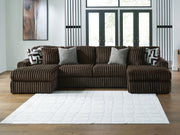 Midnight-Madness Chocolate 3-Piece Sectional with Chaise - 98104S5