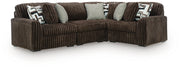 Midnight-Madness Chocolate 4-Piece Sectional - 98104S25