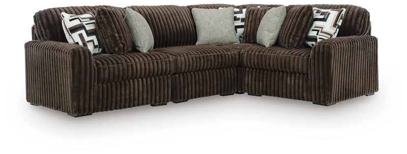 Midnight-Madness Chocolate 4-Piece Sectional - 98104S25