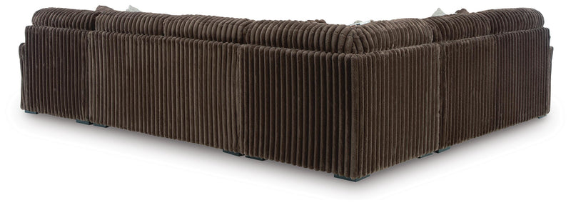 Midnight-Madness Chocolate 4-Piece Sectional with Chaise - 98104S3