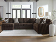 Midnight-Madness Chocolate 4-Piece Sectional with Chaise - 98104S4