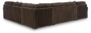 Midnight-Madness Chocolate 4-Piece Sectional with Chaise - 98104S4