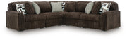 Midnight-Madness Chocolate 5-Piece Sectional - 98104S26