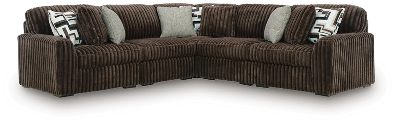Midnight-Madness Chocolate 5-Piece Sectional - 98104S26