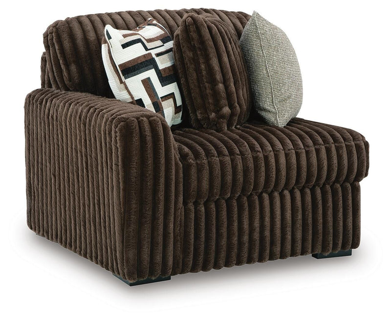 Midnight-Madness Chocolate Left-Arm Facing Corner Chair - 9810464