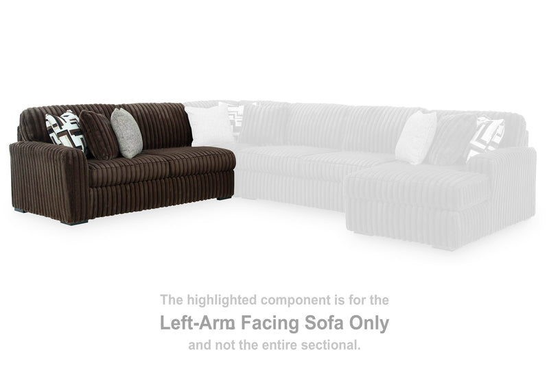 Midnight-Madness Chocolate Left-Arm Facing Sofa - 9810466