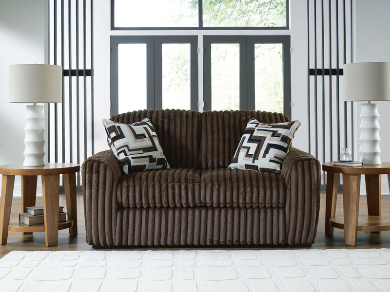 Midnight-Madness Chocolate Loveseat - 9810435