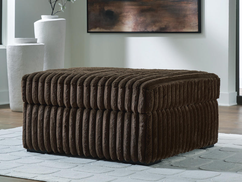 Midnight-Madness Chocolate Oversized Accent Ottoman - 9810408