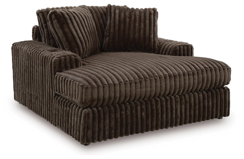 Midnight-Madness Chocolate Oversized Chaise - 9810415