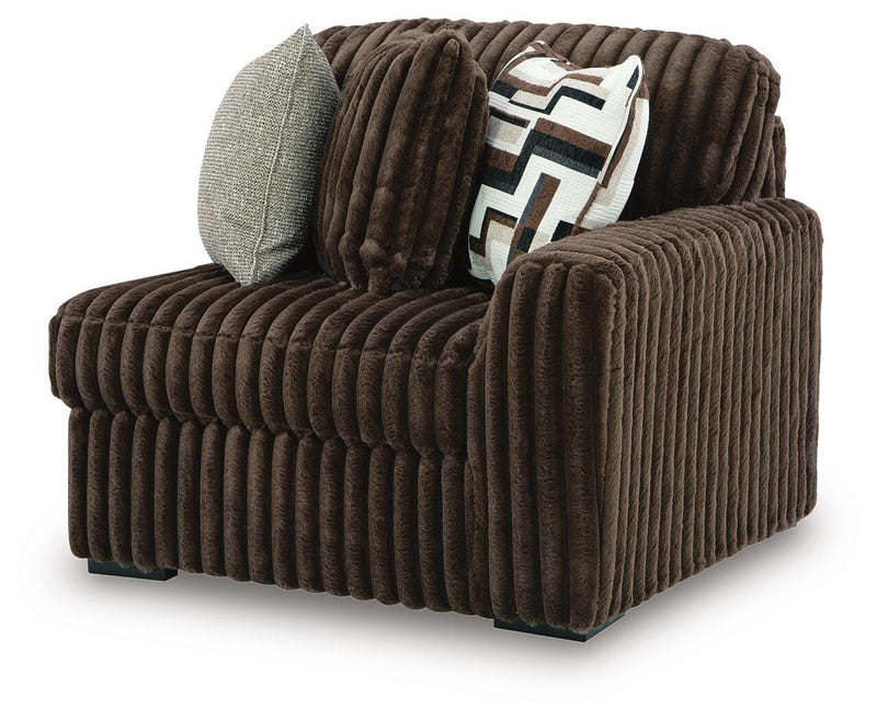 Midnight-Madness Chocolate Right-Arm Facing Corner Chair - 9810465